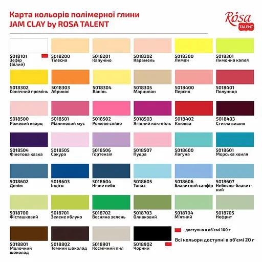 Пластика Jam Clay Зефир (Белый) 20г ROSA Talent - фото 3