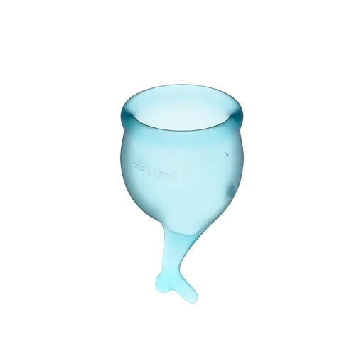 Менструальна чаша Satisfyer Feel Secure 2 шт. блакитна - фото 2
