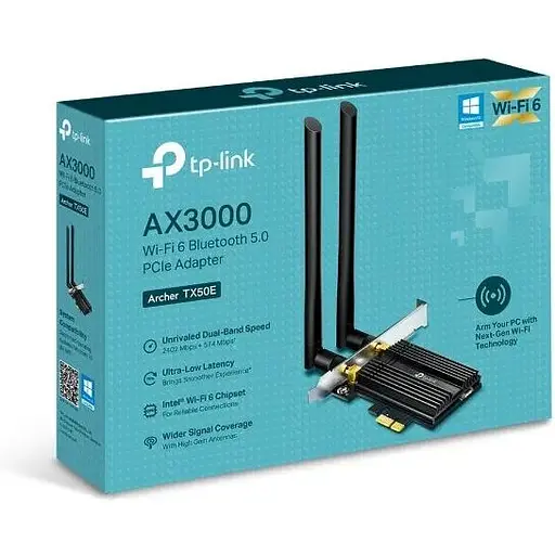 WiFi-адаптер TP-Link Archer TX50E AX3000 BT5.0 PCI Express - фото 2