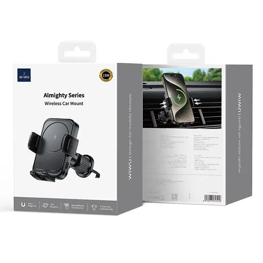 Автодержатель с БЗУ WIWU CH-321 15W - фото 4
