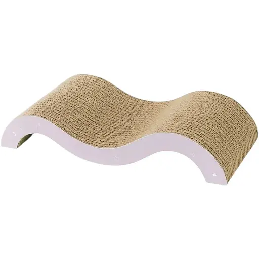 Когтеточка Trixie Wave Junior для котят с мятой картон светло-сиреневая/мятная 38х7х18 см [CD] в ассортименте - фото 1