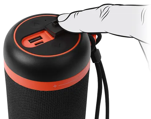 Портативная колонка Real-El RX711 10W Bluetooth TWS, RGB, Black - фото 6