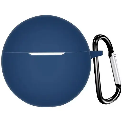 Чохол-накладка DK для Oppo Enco Buds 2 W14 Silicone Candy Friendly з карабіном (016044) (dark blue)
