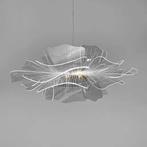 Подвесной прозрачный светильник в белом корпусе Ø 50 см | Line F | Ст. MJ330-500 - фото 4