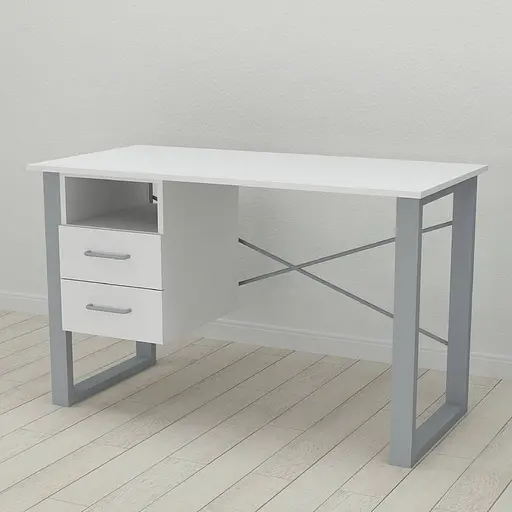 Письменный стол с ящиками Ferrum-decor Оскар 750x1200x600 металл Серый ДСП Белый 16 мм (FRD-103227)