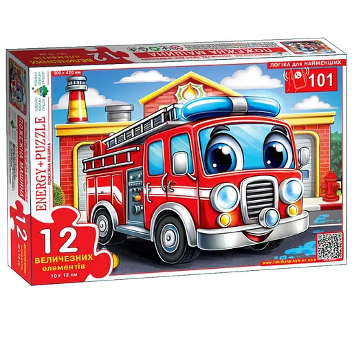 Пазл дитячий Пожежна машина 88205, 12 великих елементів