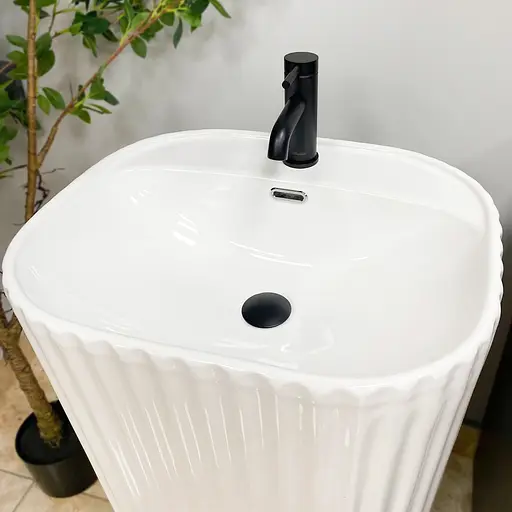 Умивальник VBI Tarsia white підлоговий VBI-019008, Білий - фото 5