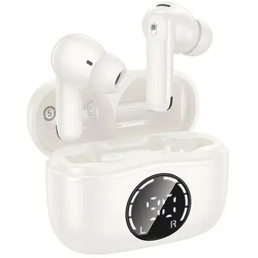 Бездротові навушники Hoco EQ22 Singer true wireless ANC+ENC noise reduction BT headset, BT5.4, 40mAh, 400mAh, 6-7h, white