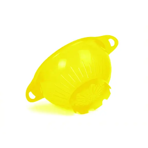 Дуршлаг пластиковый 3 литра диаметр 25 см, Мед Желтый 85040 - фото 6