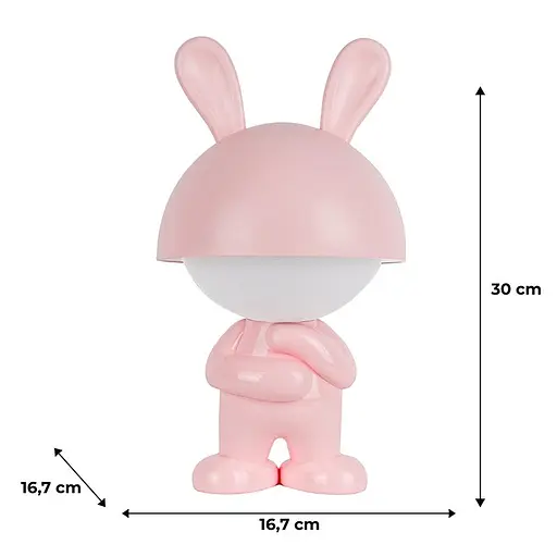 Світильник-нічник Kite LED з акумулятором Dreamy Bunny рожевий (K25-315-1-2) - фото 5