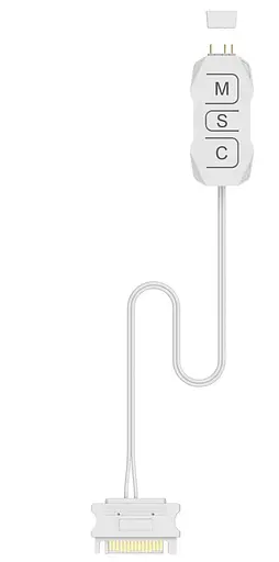 Контролер Coolmoon SK1 WHITE ARGB 3PIN to SATA з пультом (SK1 WHITE) - фото 8