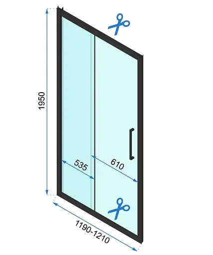 Душевые двери Rea Rapid Slide 120 хром REA-K5602 - фото 6