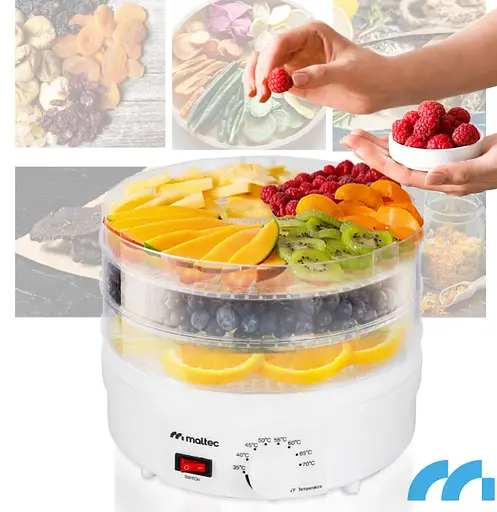 Харчова сушарка Maltec DryMaster II 500 Вт 11.5 л 5 лотків регулювання температури 35–70°C захист від перегріву BPA Free - фото 5