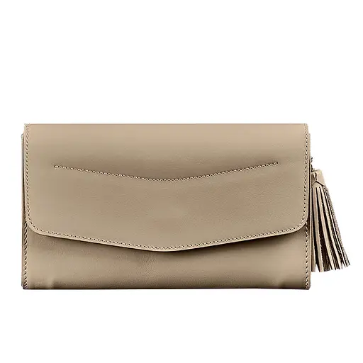 Жіноча шкіряна сумка Еліс світло-бежева Краст - фото 6