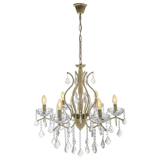 Люстра подвесная Brille хрустальная E14 40W BZ (BCL-679S/6) - фото 6