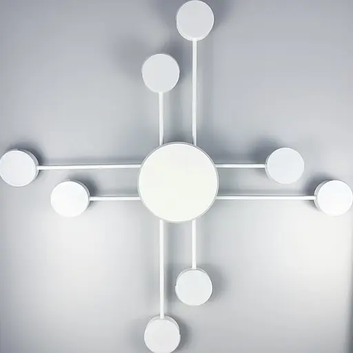 Светильник-спутник белого цвета на 8 плафонов Line.F R 88/8 WH - фото 1