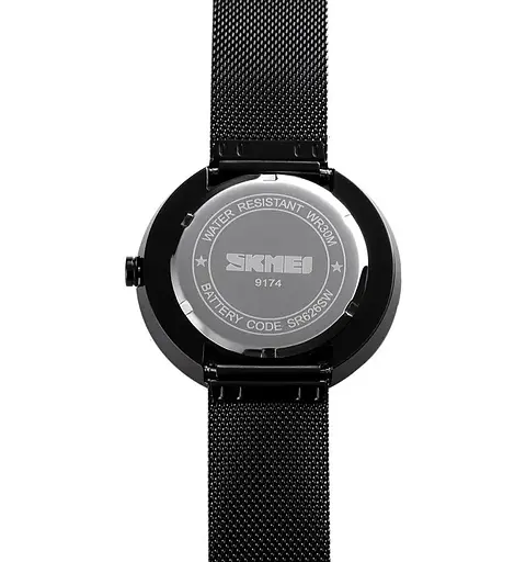 Класичний наручний годинник Skmei 9174 Чорний - фото 7