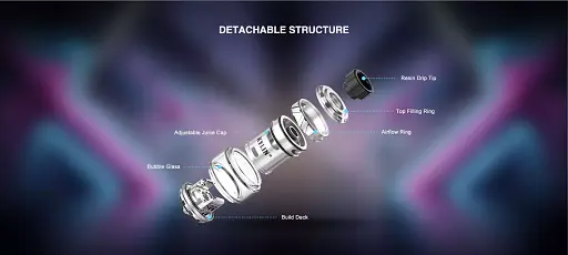 Бак обслуживаемый Vandy Vape Kylin V3 RTA 25mm 6ml Атомайзер Silver (18506) - фото 6