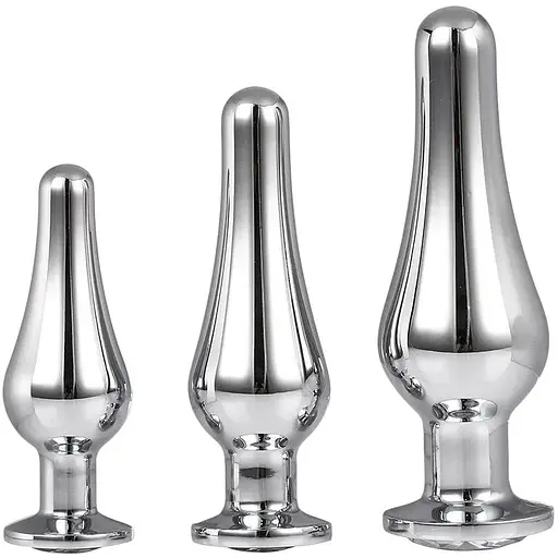 Набір анальних пробок конічної форми Dream Toys DT21874 Gleaming Love Pleasure Set Silver