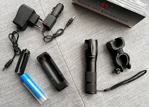 Мощный яркий фонарь для велосипеда с аккумулятором 1831 вело фонарик велосипедный аккумуляторный 18650 - фото 4