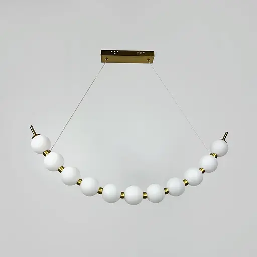 Світлодіодна дугова люстра PEARLIES на 11 білих кульок довжиною 95 см | Line F | Арт. SG45-950 AB - фото 7