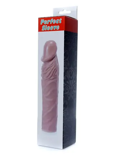 Удлиняющая насадка на пенис Boss Perfect Sleeve Mulatto 19 см коричневый - фото 7