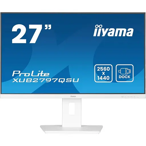 Монітор Iiyama 27" XUB2797QSU-W2 White QHD IPS 100Hz (XUB2797QSU-W2) - фото 1