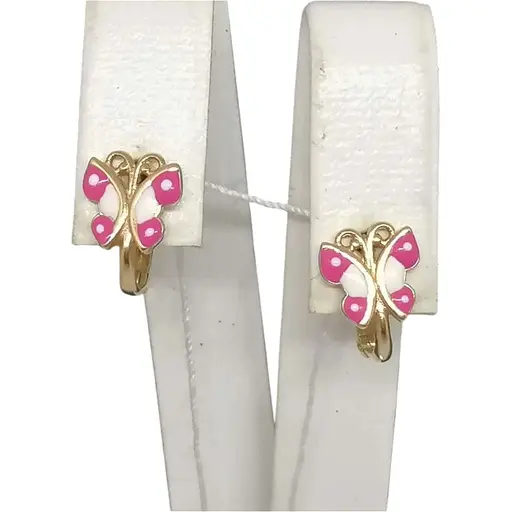 Золоті сережки Столична Ювелірна Фабрика з емаллю. 103867ЕР