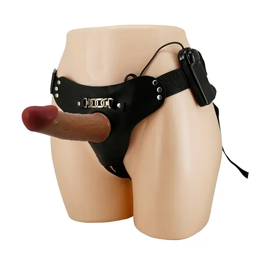 Страпон Pretty Love Harness Briefs Micheal 17.5 см коричневый - фото 5