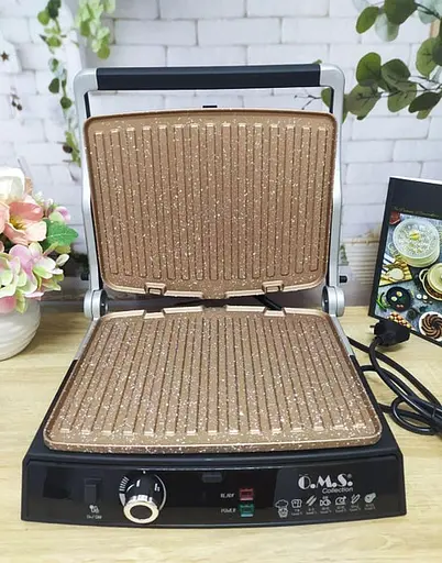 Прижимной контактный гриль O.M.S. Collection 3278, 2000 Вт Черный - фото 2