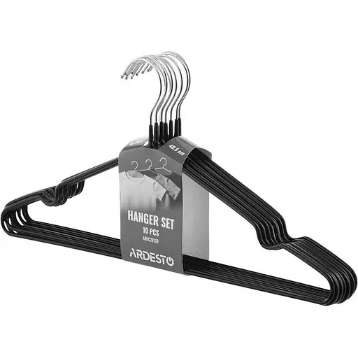 Набор вешалок Ardesto 40.5 см 10 шт черный (ARHC2810B)
