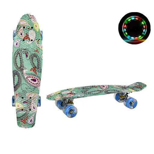 Скейт "Пенни борд" Bambi SC20412 колеса со светом, принт, 56 см - фото 2