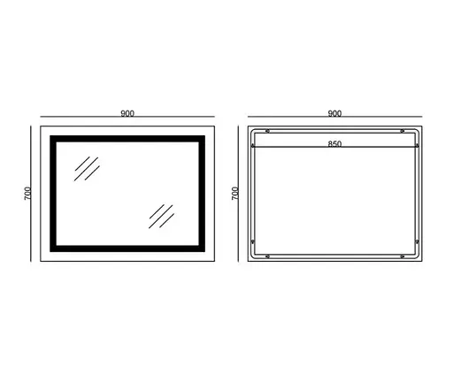 Зеркало Mixxus Light MR01-90x70 (часы, LED-подсветка, антизапотевание) (MI5999) - фото 10