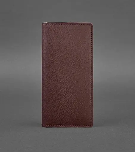 Шкіряне портмоне-купюрник 11.0 бордове - фото 1