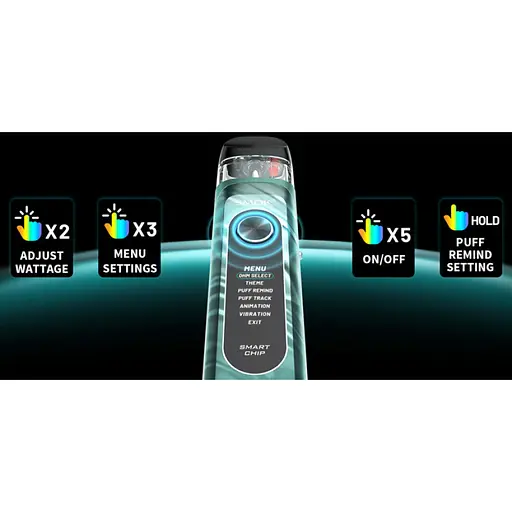 Под-система Smok Novo 6 40W Pod 1700mAh 3ml електронна сигарета Kit Silver (18832) - фото 3