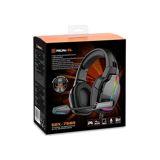 Навушники REAL-EL GDX-7680 Black - фото 11