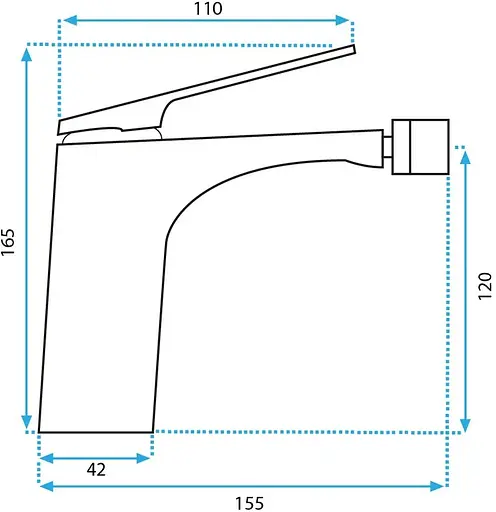 Смеситель для биде Rea Avalon tytan графит REA-B2700 Графит - фото 5