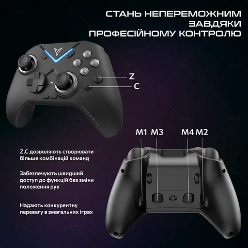Геймпад Flydigi Vader 4 Pro Gaming Controller Black - фото 5