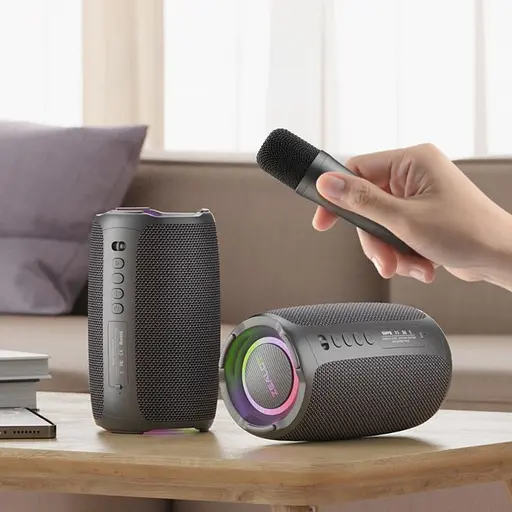 Портативна bluetooth колонка Zealot S61M з LED підсвічуванням + мікрофон чорний - фото 2