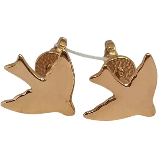 Золотые серьги-пуссеты Империя золота Птички. СП664И