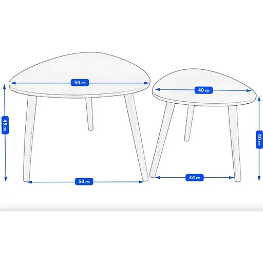Комплект журнальных столиков Jumi Sinsey коричнево-черный - фото 5