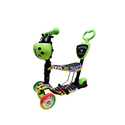 Дитячий самокат із батьківською ручкою Bambi, SC20482, колеса PU зі світлом (В асортименті)