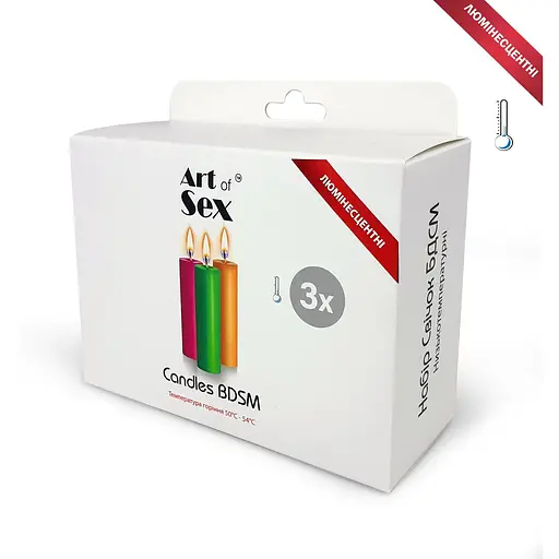 Набор восковых свечей Art of Sex Size S 10 см (3 шт.) - фото 2
