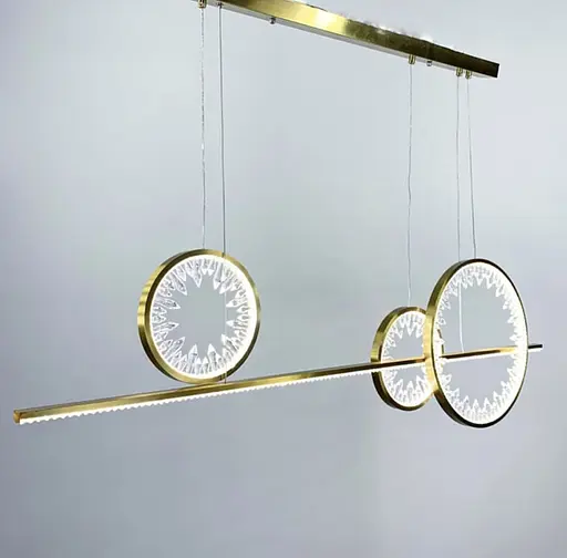 Видовжена світлодіодна люстра із кришталевими камінчиками | Арт. NO 3-1200 | Line F - фото 8