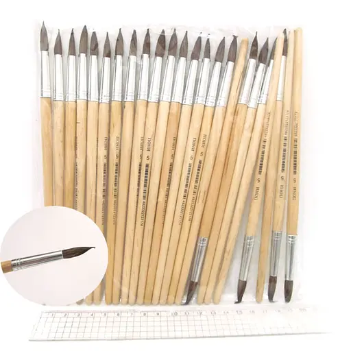 Пензель поні круглий M-5, ГОСТ №5, 25 шт. в упаковці, 5-K-P