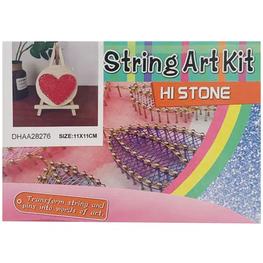 Детский набор для творчества стринг-арт "Сердце" YG0115(28276) деревянная основа