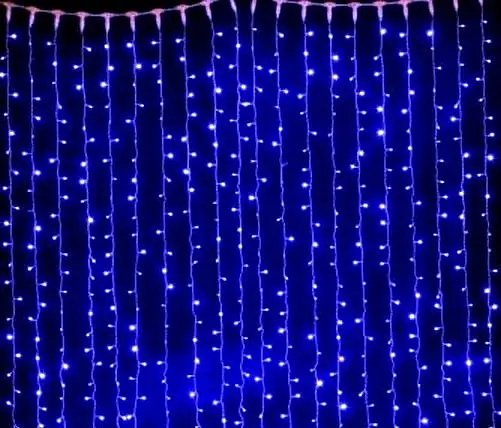 Гірлянда штора Водоспад 480 led 3.0х3.0м Синя - фото 10