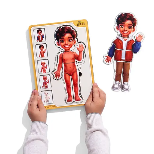 Деревяний пазл-вкладиш Анатомія людини - хлопчик-2 (ПСД261) PSD261 будова тіла - фото 4