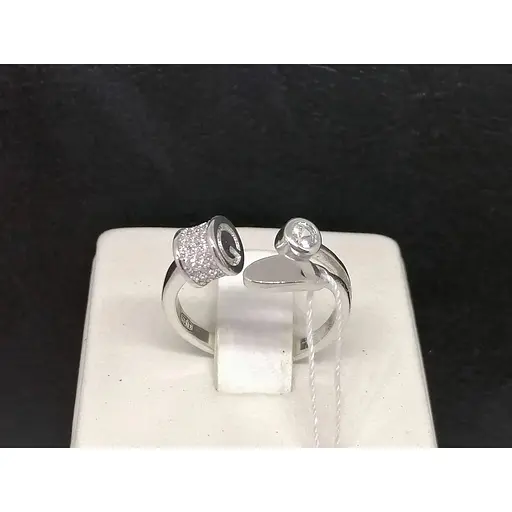 Серебряное кольцо Серебряный рай с фианитами. 1111 097216 - фото 3