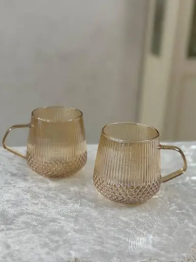 Набор чашек Vittora Hola VT-5104-400 2 чашки Золотистый 400 мл - фото 3